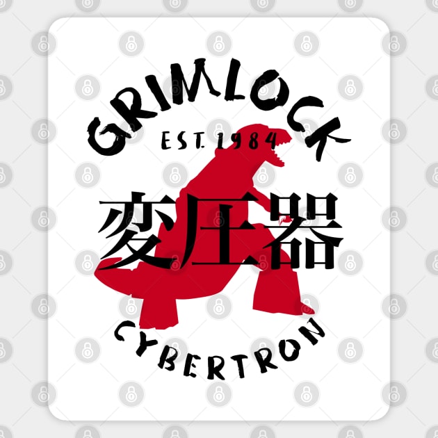 GRIMLOCK : Transformers GEN 1 - Japanese style 3.0 Sticker by ROBZILLA